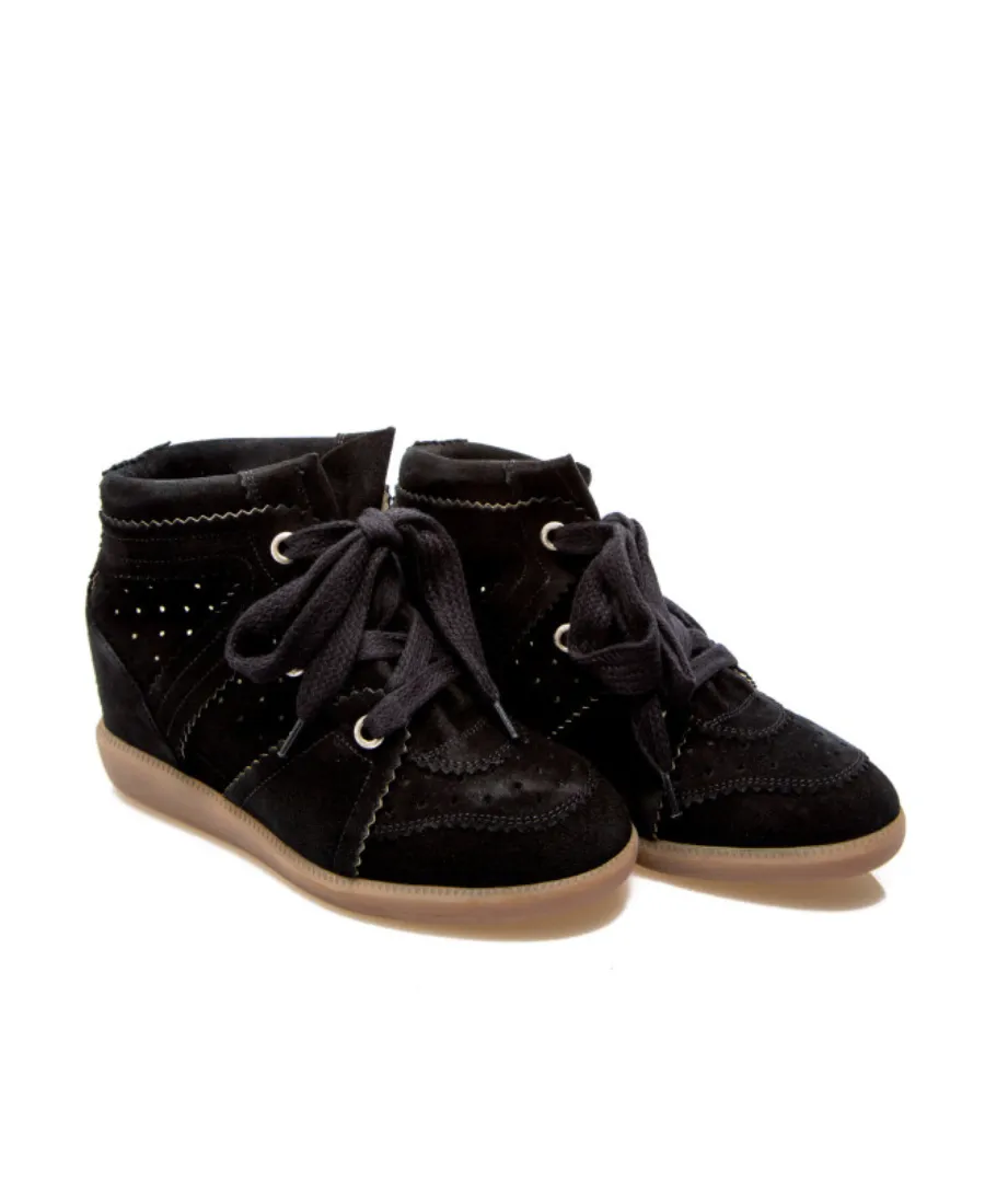 Bobby Lace-Up Wedge Sneakers