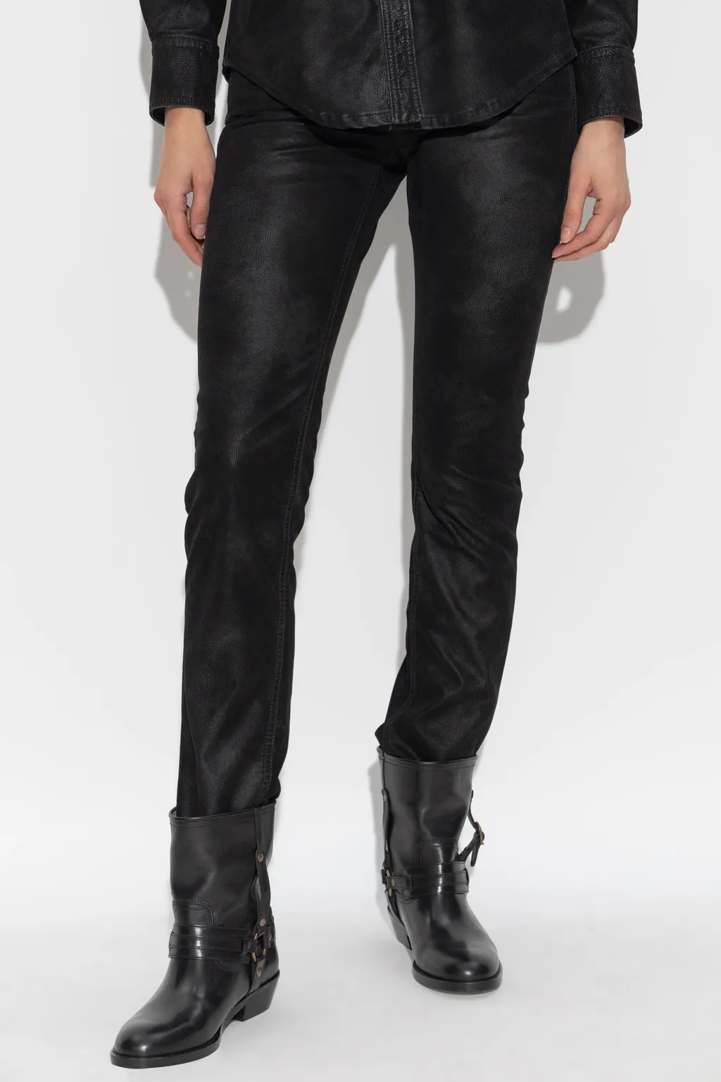 Belt Loop Denim Trousers