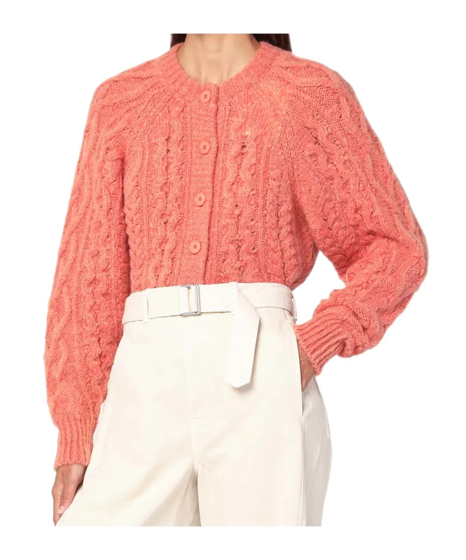 Long-Sleeved Knitted Cardigan