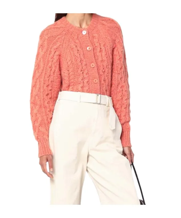 Long-Sleeved Knitted Cardigan