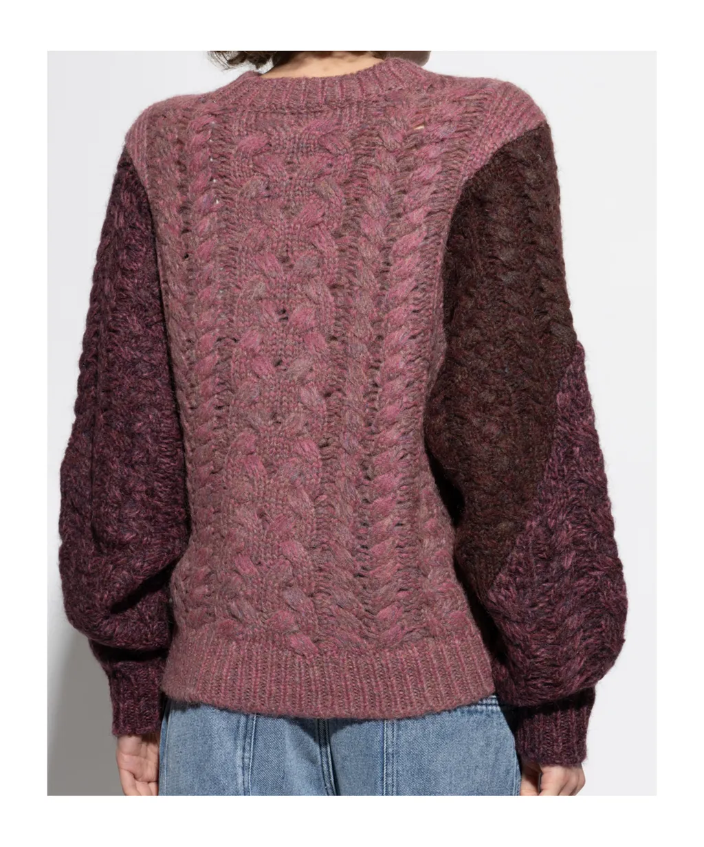 Cable-Knit Patchwork Sweater