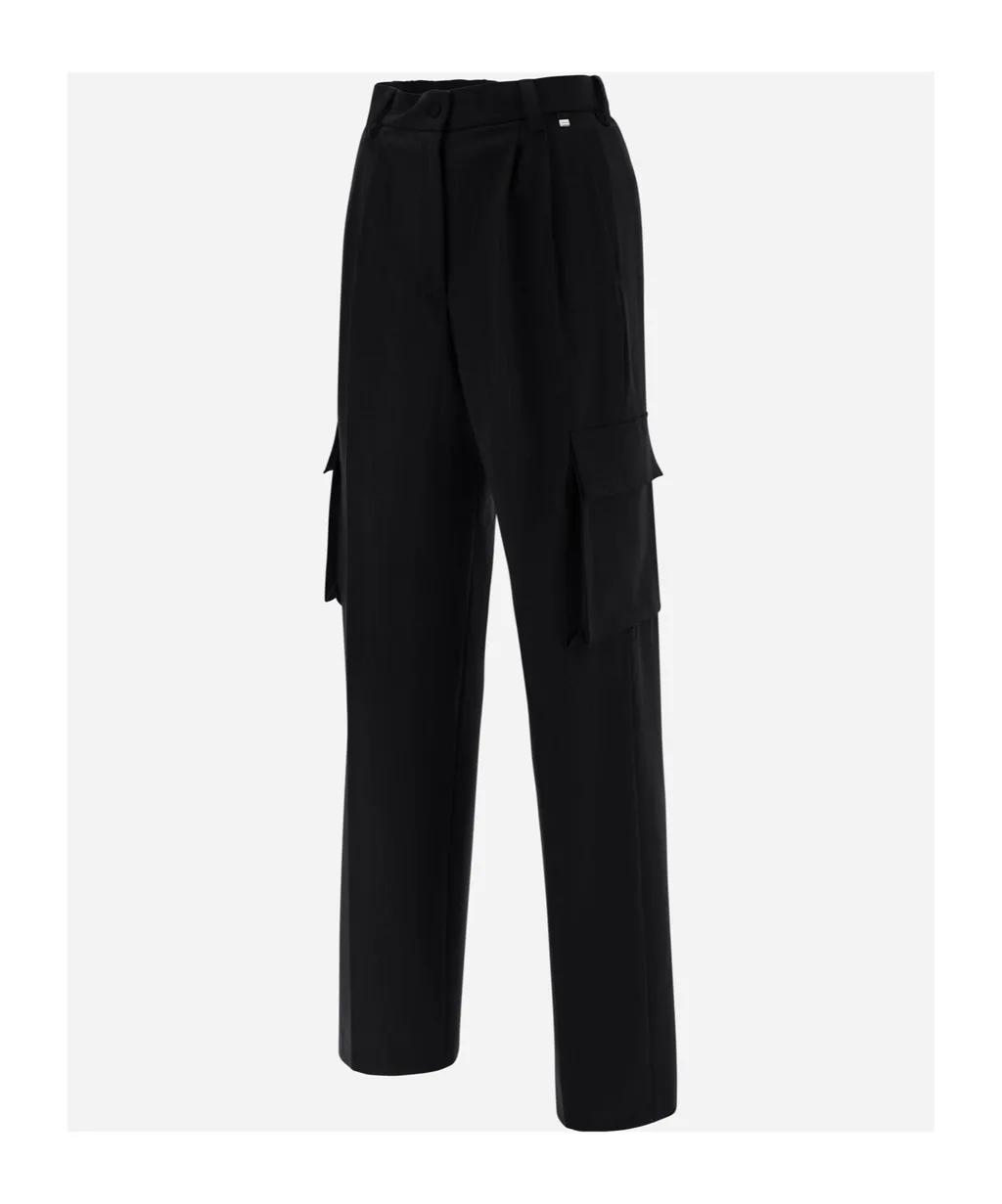 High-Waisted Cargo Tailored Trousers