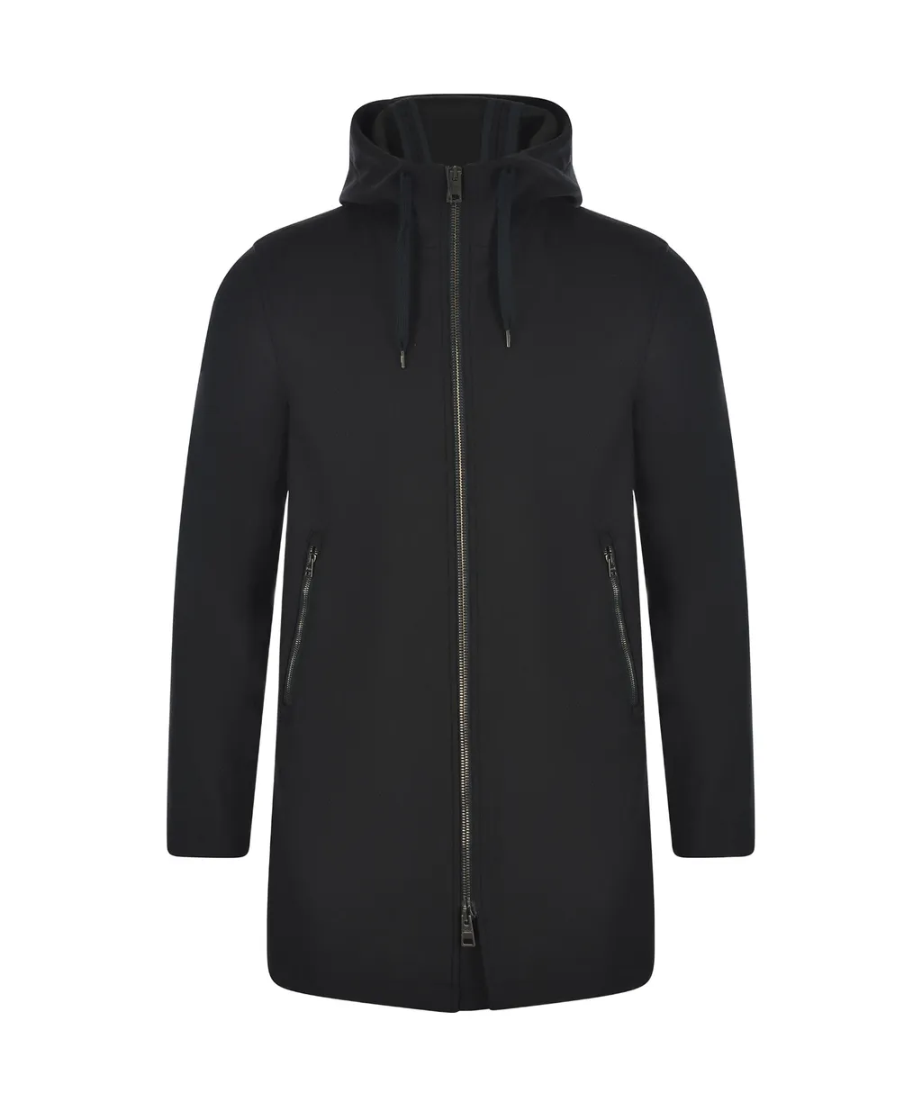 Drawstring Hooded Casual Jacket