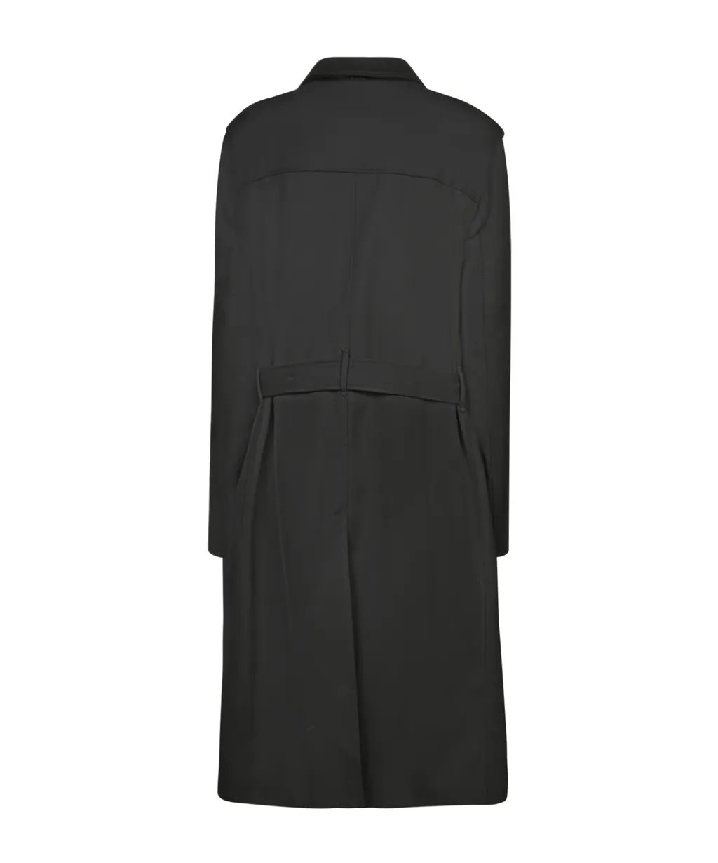 Double-Breasted Gabardine Trench Coat