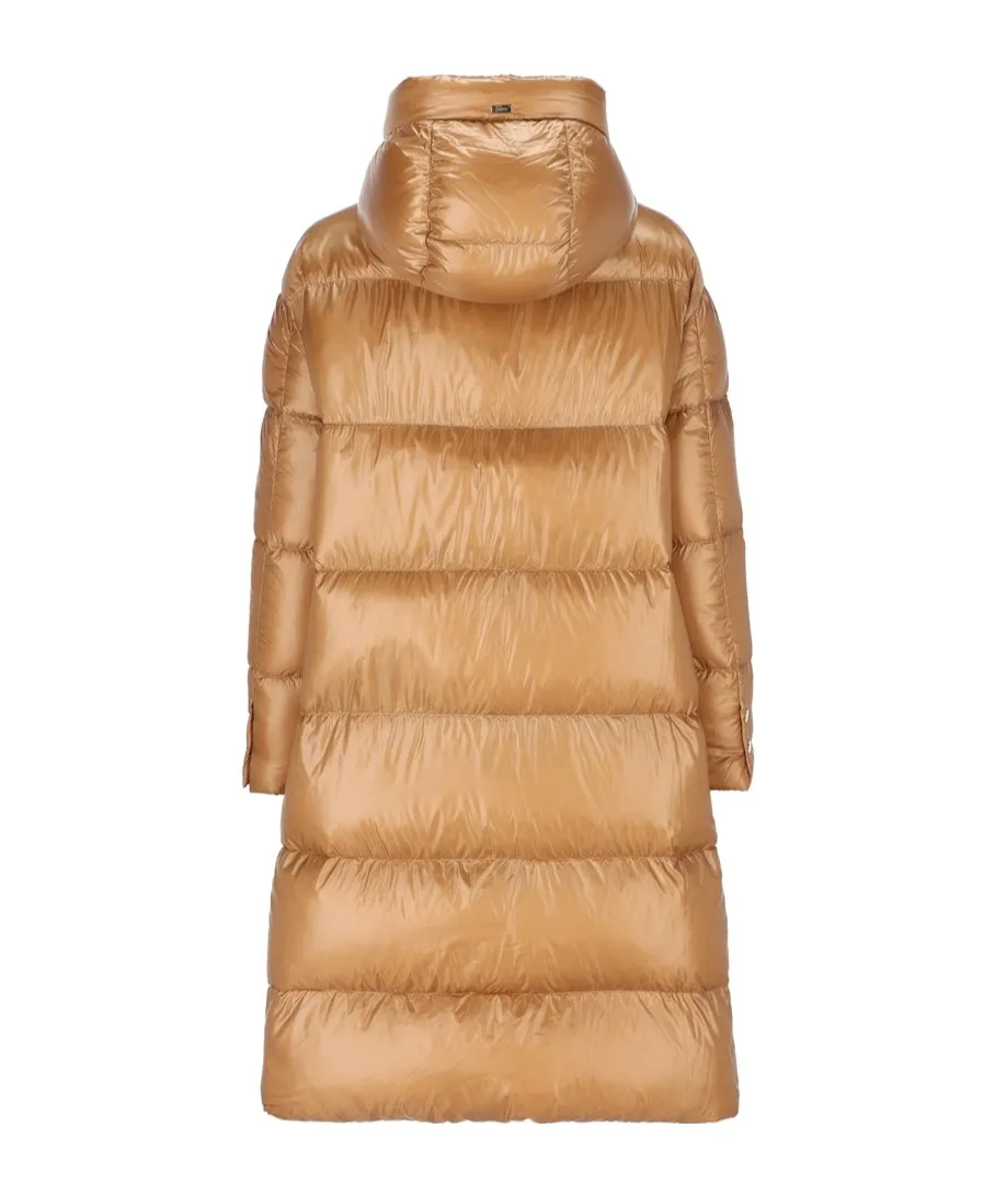 Padded Zip-Up Long Coat