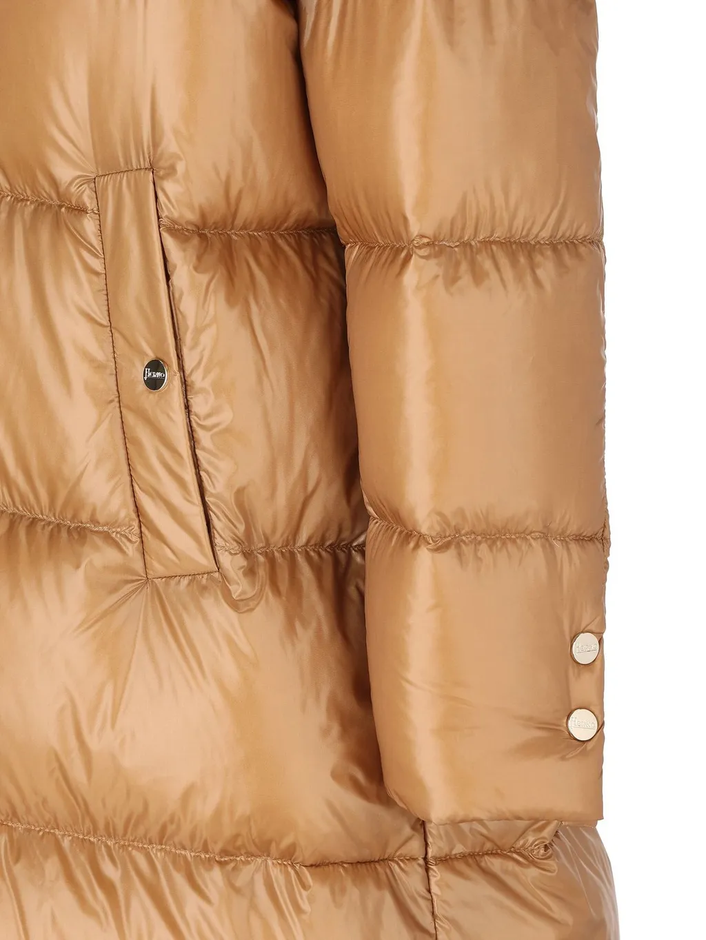 Padded Zip-Up Long Coat