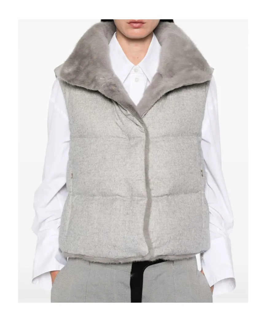 High-Necked Down Vest
