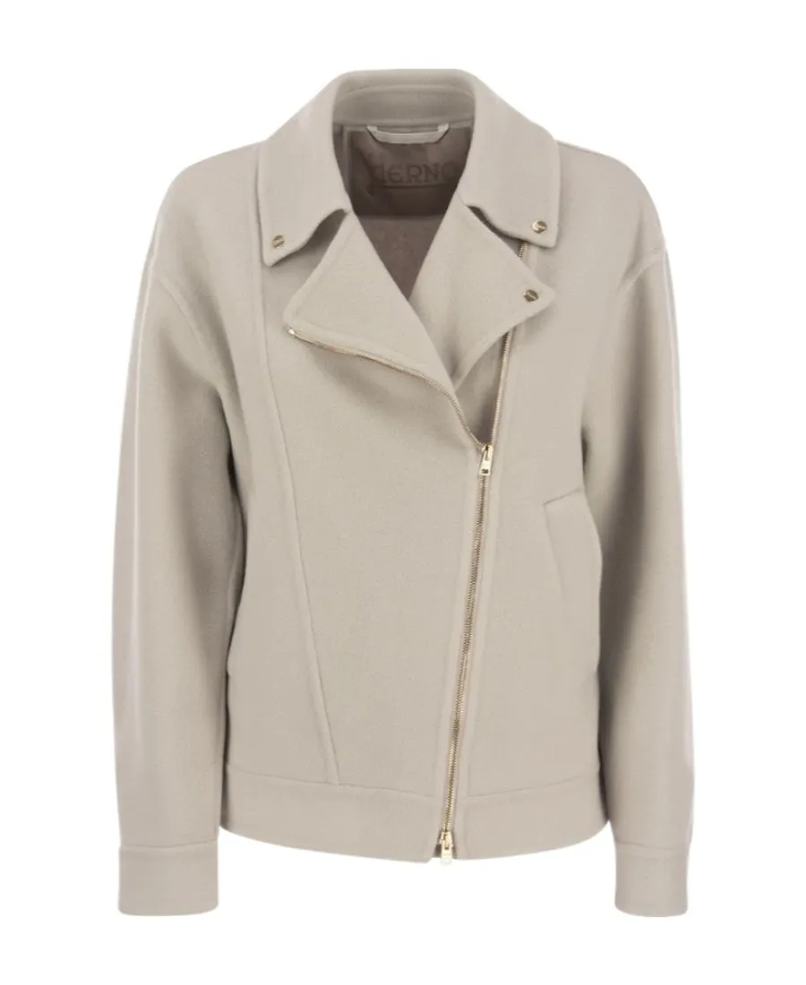 Long Sleeved Zipped Biker Jacket