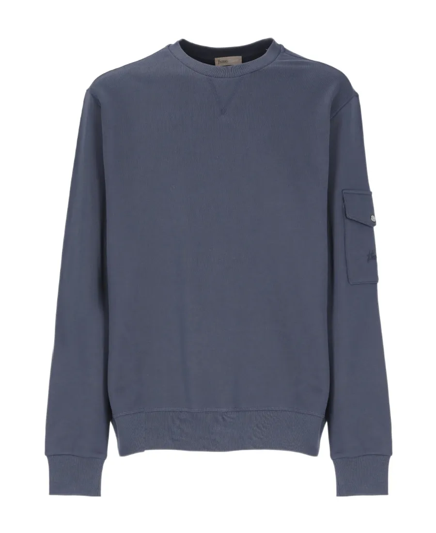 Flap-Pocket Detail Sweatshirt