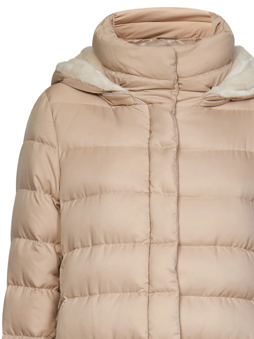 Quilted Hooded Down Coat
