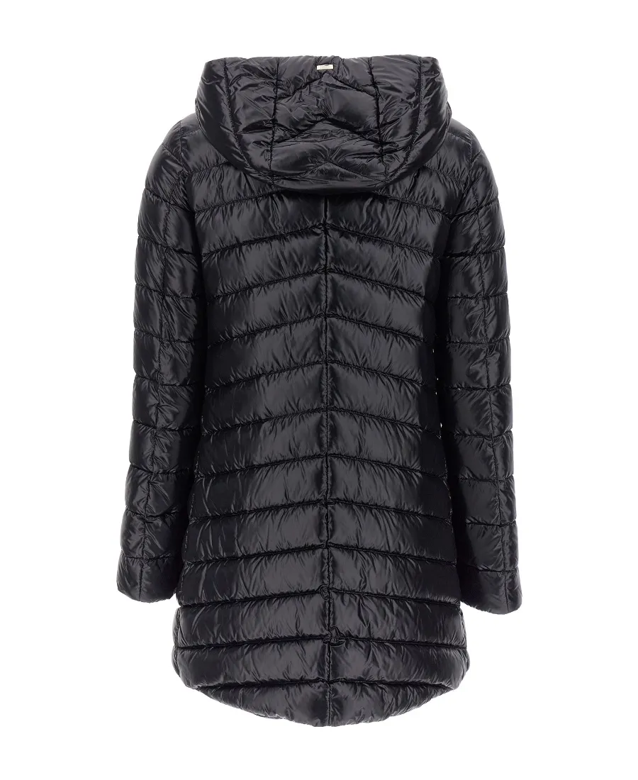 Quilted Hooded Drawstring Puffer Jacket