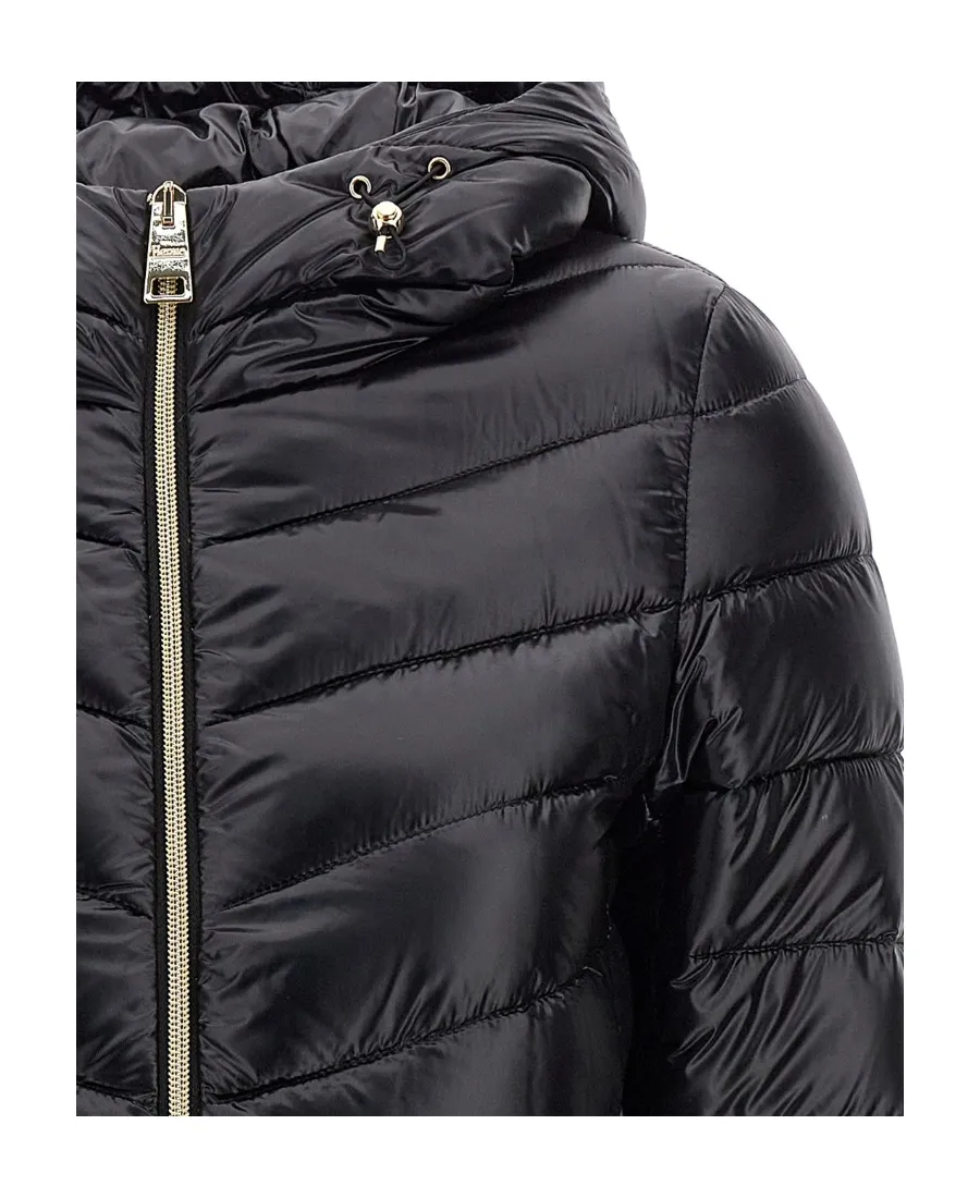 Quilted Hooded Drawstring Puffer Jacket