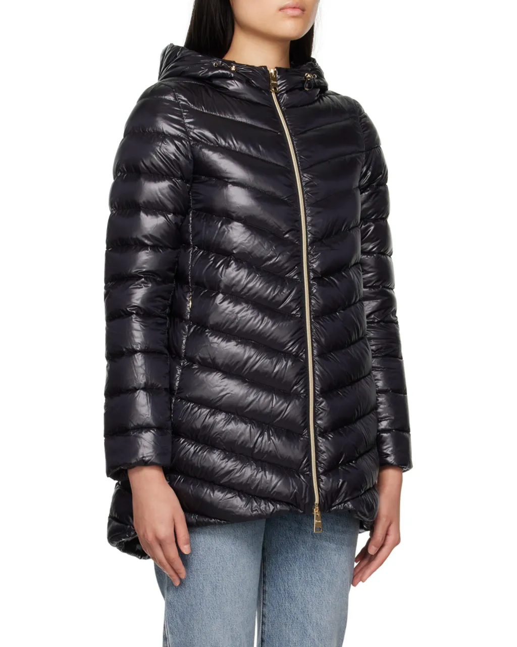 Quilted Hooded Drawstring Puffer Jacket