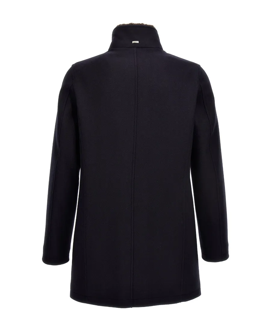 Logo Plaque High-Neck Coat