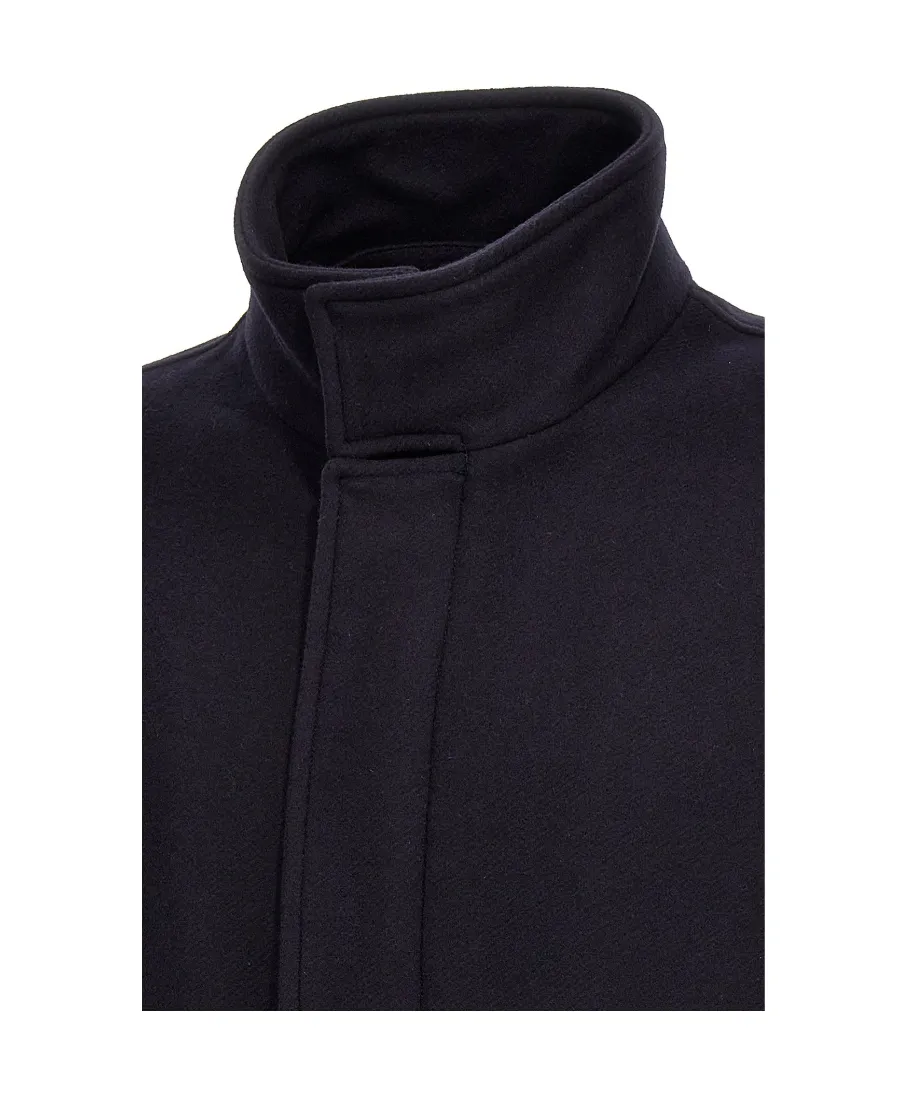 Logo Plaque High-Neck Coat