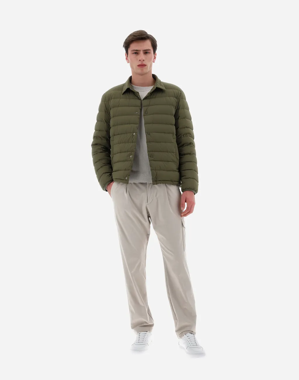 Buttoned Long-Sleeved Jacket