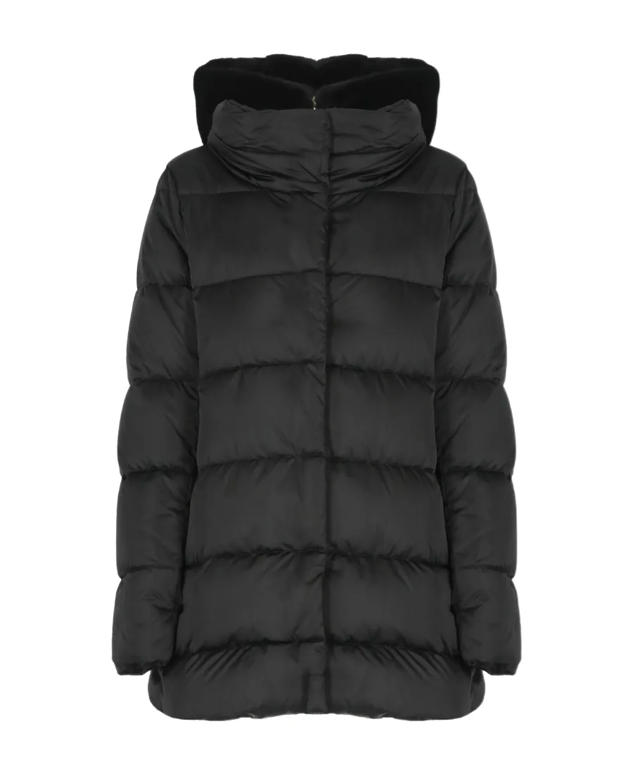 Hooded Quilted Down Coat