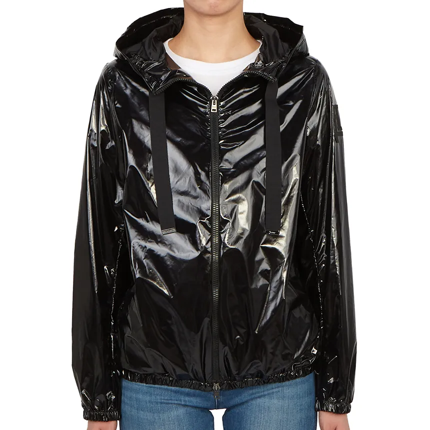 Logo-Patch Zipped Hooded Jacket