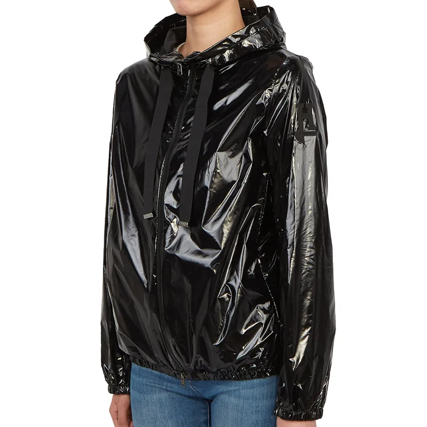 Logo-Patch Zipped Hooded Jacket