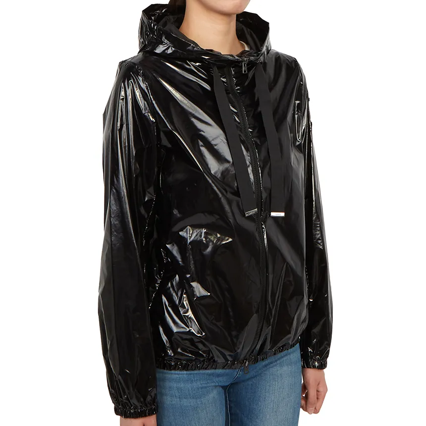 Logo-Patch Zipped Hooded Jacket