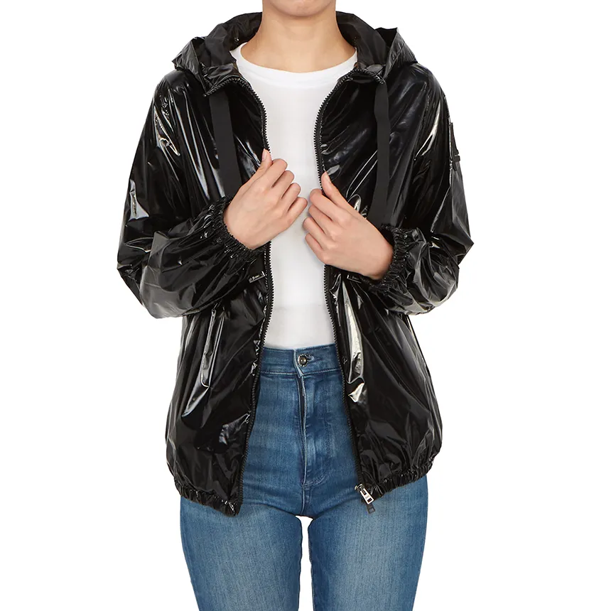 Logo-Patch Zipped Hooded Jacket