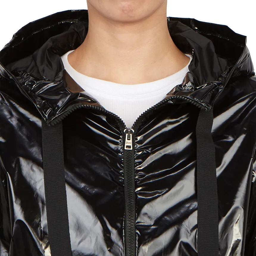 Logo-Patch Zipped Hooded Jacket