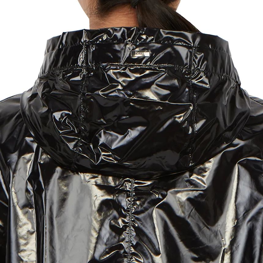 Logo-Patch Zipped Hooded Jacket
