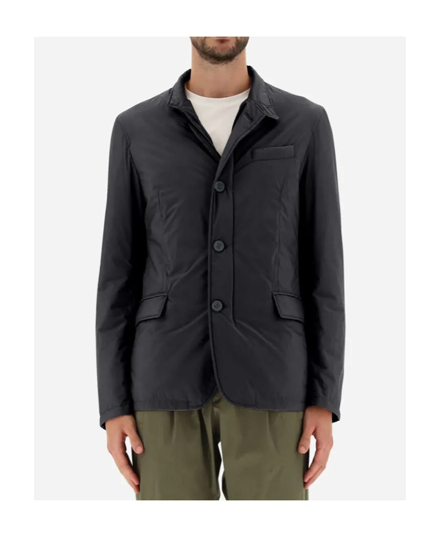 Padded Buttoned Highneck Jacket