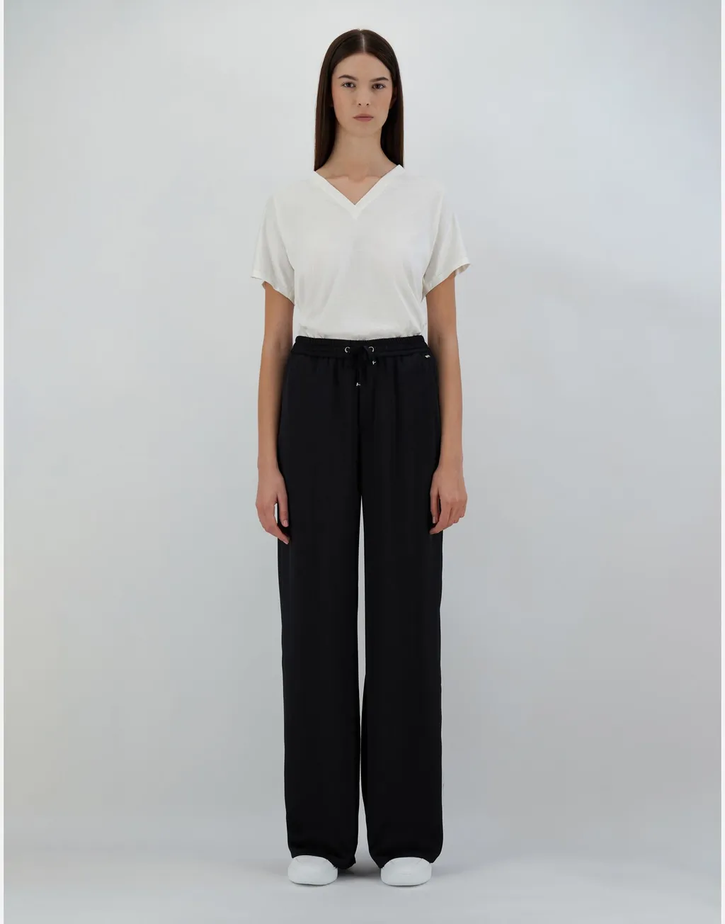Wide Leg Satin Trousers