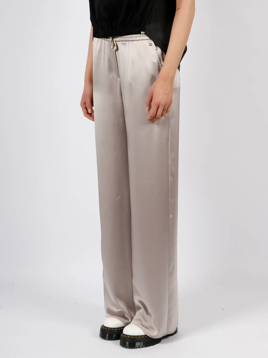 Wide Leg Satin Trousers