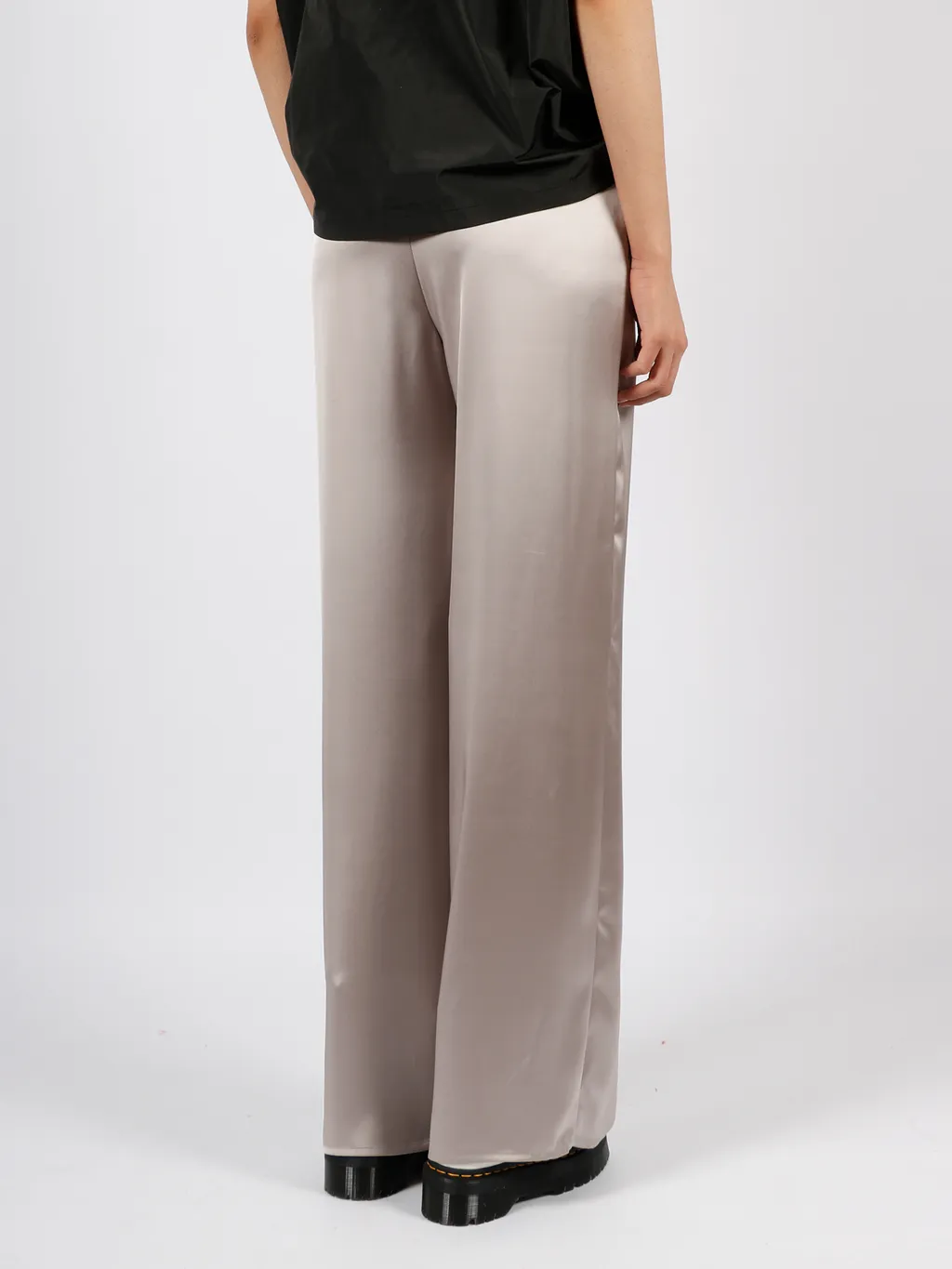 Wide Leg Satin Trousers