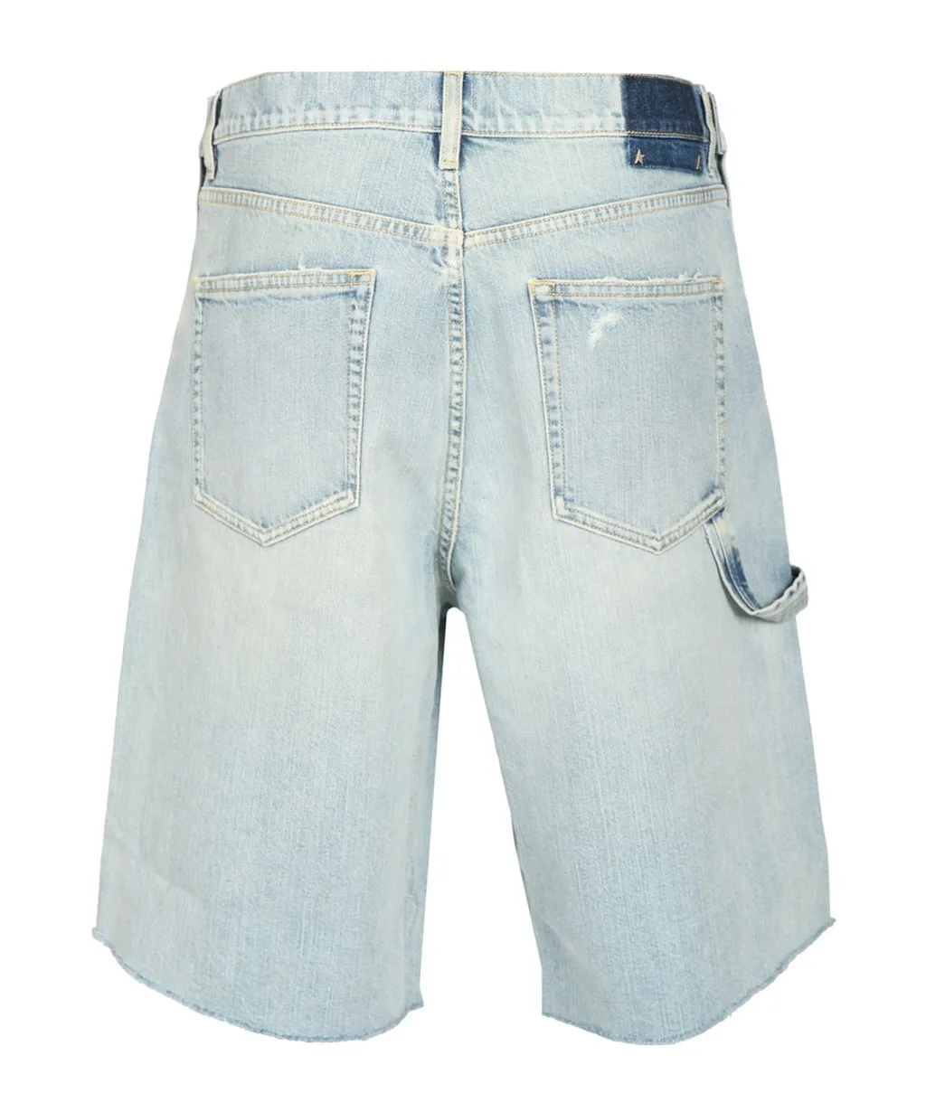 Distressed Denim Bermuda Shorts