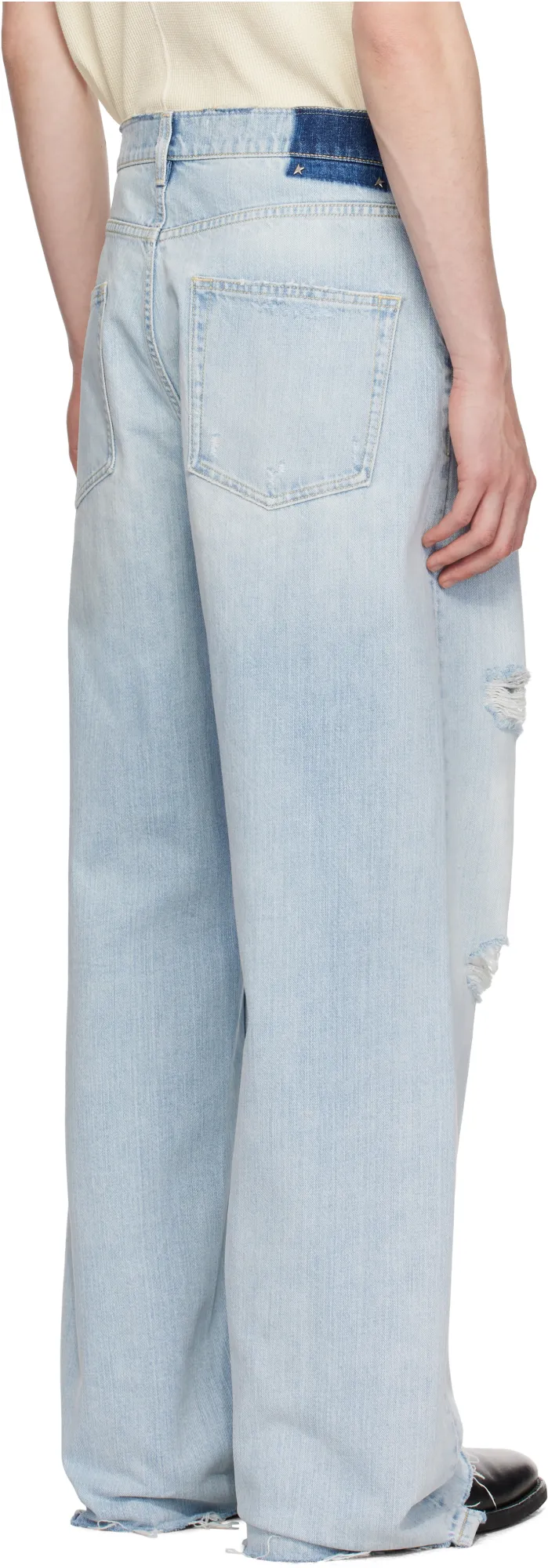 Straight-Leg Distressed Jeans