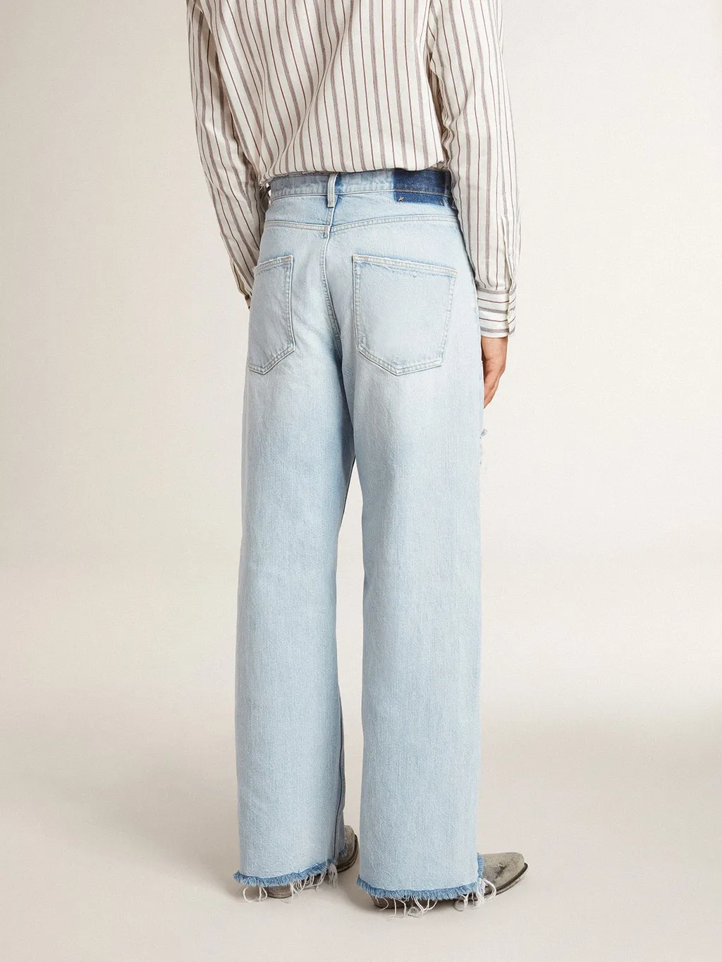 Straight-Leg Distressed Jeans