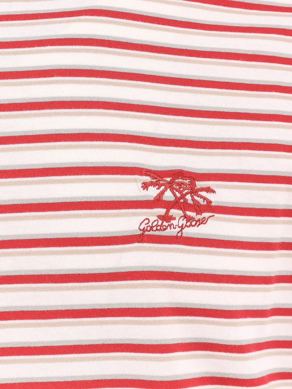 Logo Embroidered Striped T-Shirt