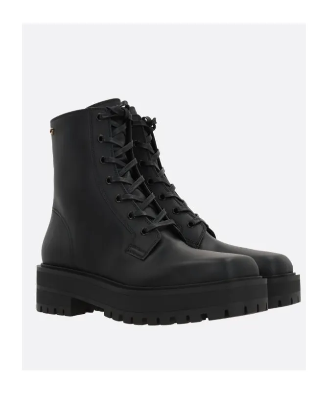 Turner Square Toe Lace-Up Boots