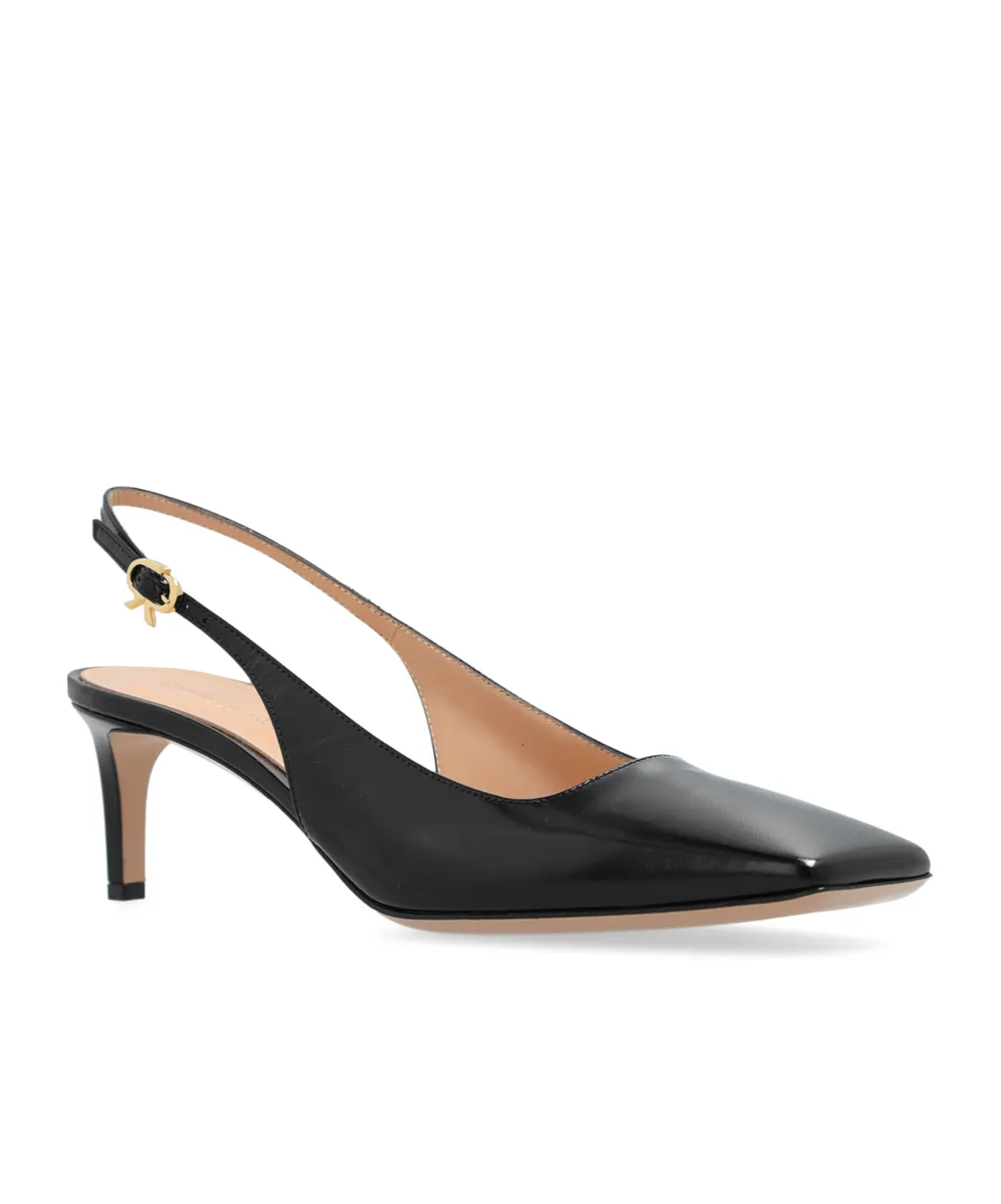 Square Toe Slingback Pumps