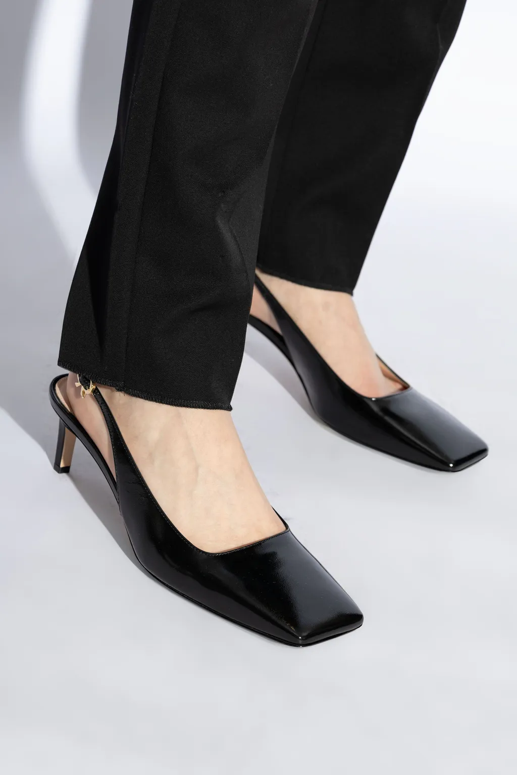 Square Toe Slingback Pumps