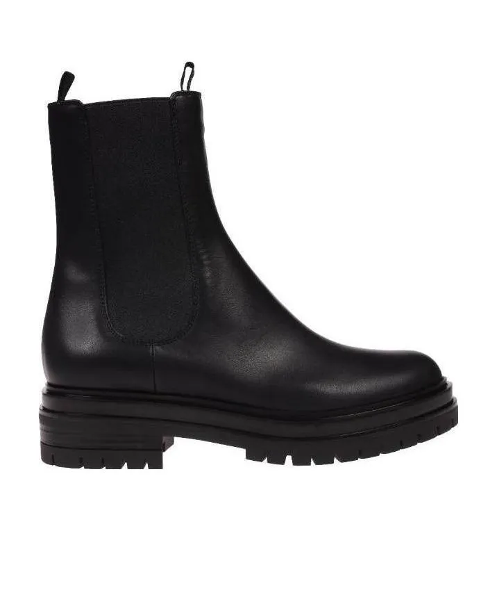Round-Toe Slip-On Combat Boots