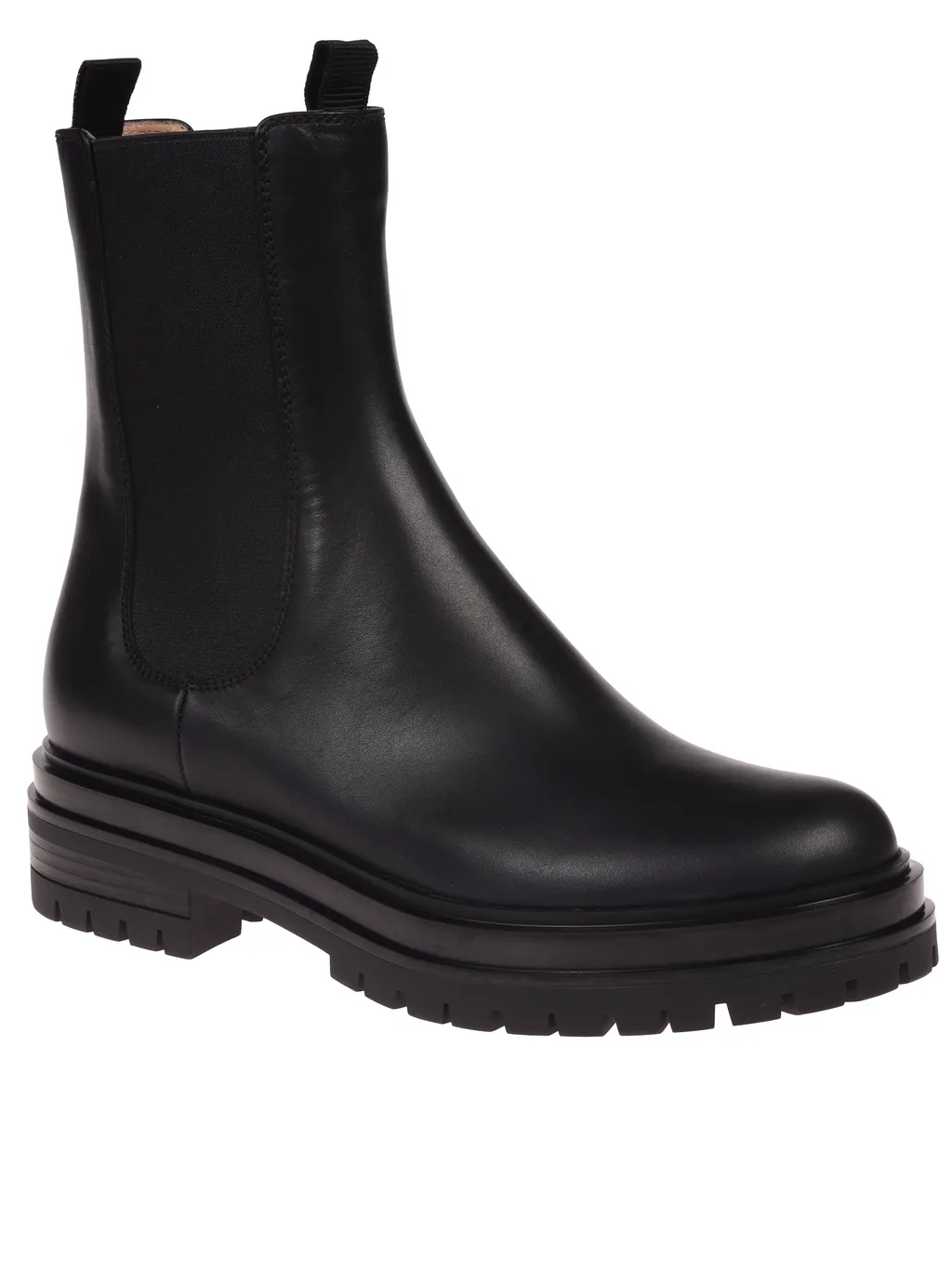 Round-Toe Slip-On Combat Boots