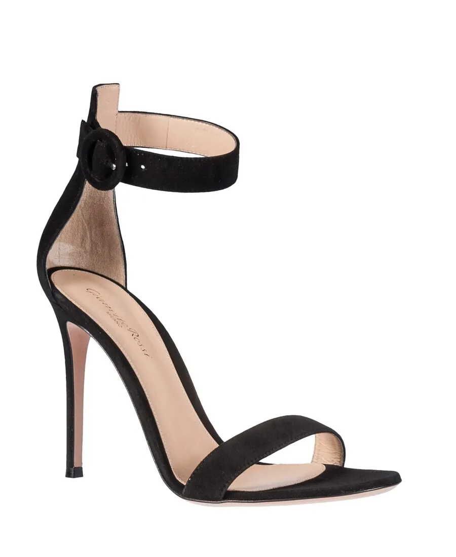 105Mm Suede Stiletto Sandals