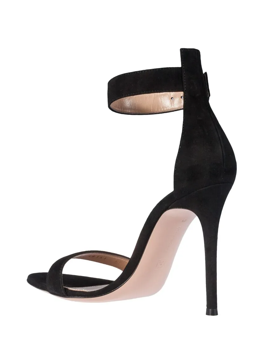 105Mm Suede Stiletto Sandals
