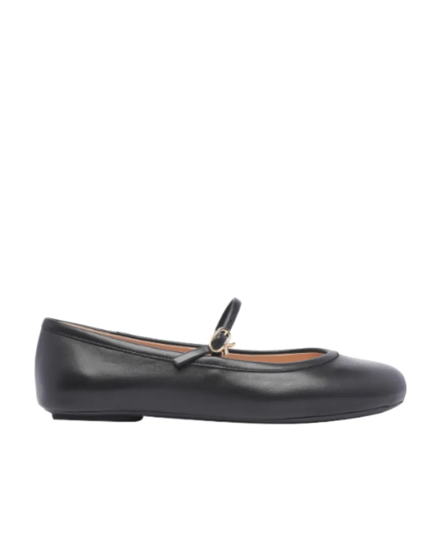Carla Buckle-Strap Ballerina Shoes