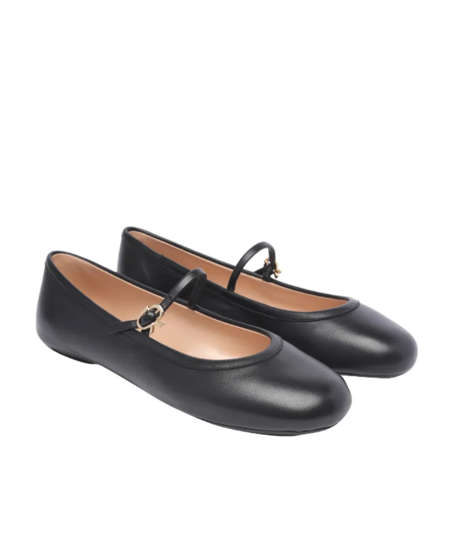 Carla Buckle-Strap Ballerina Shoes