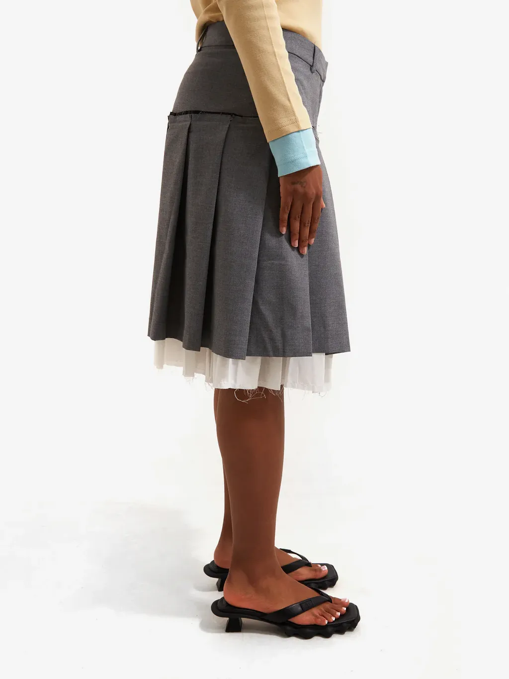 Pleated Midi Skirt