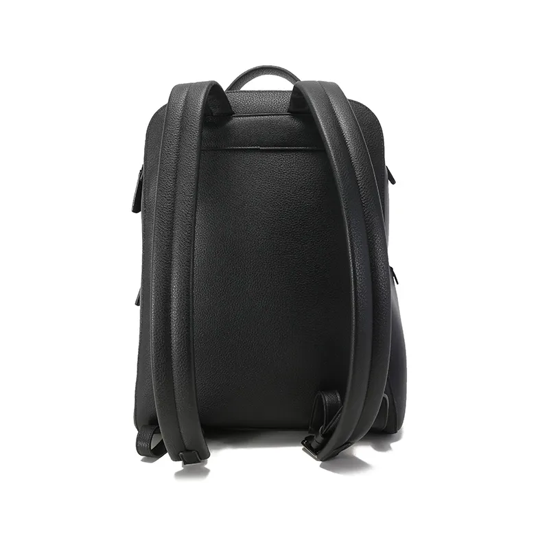 Logo-Stamp Leather Backpack