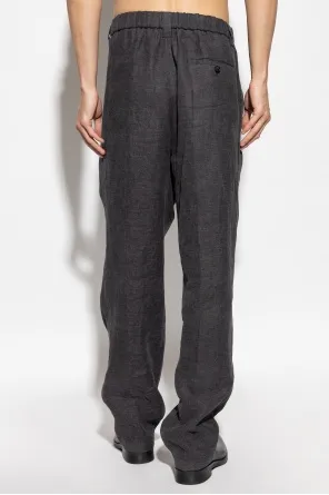 Pleated Straight Leg Trousers