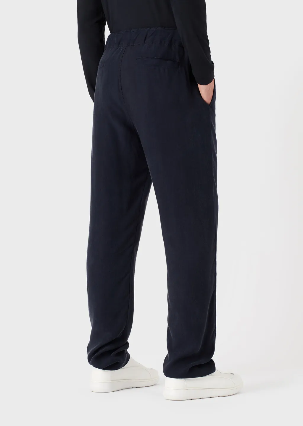 Drawstring Straight-Leg Trousers
