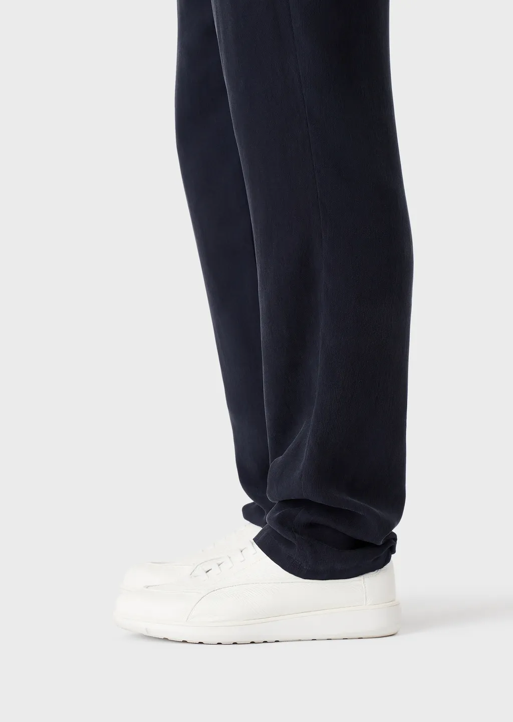 Drawstring Straight-Leg Trousers