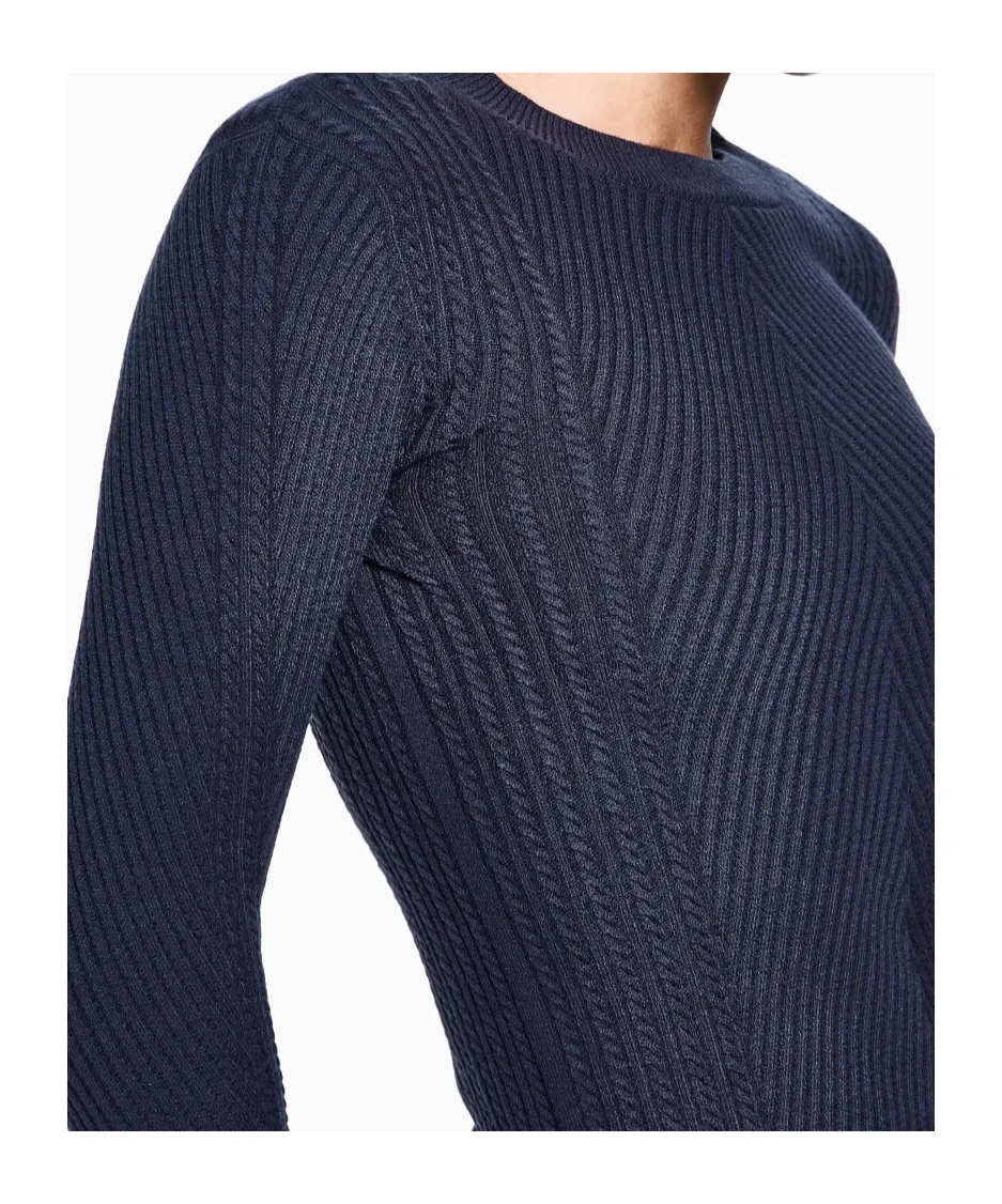 Herringbone Cable Knit Sweater